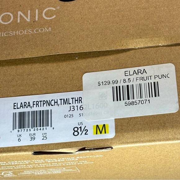 Vionic Elara Red Adjustable Slides Sandals 8.5M Arch Support Orig $129 - Picture 9 of 10